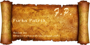 Furka Patrik névjegykártya